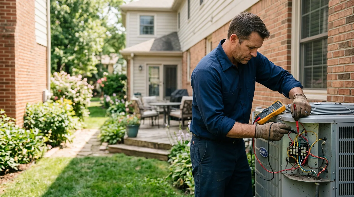 HVAC technician working near Leisenring, PA